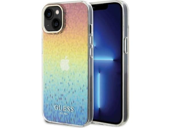 Guess GUHCP15SHDECMI iPhone 15 / 14 / 13 6.1" wielokolorowy hardcase IML Faceted Mirror Disco Iridescent