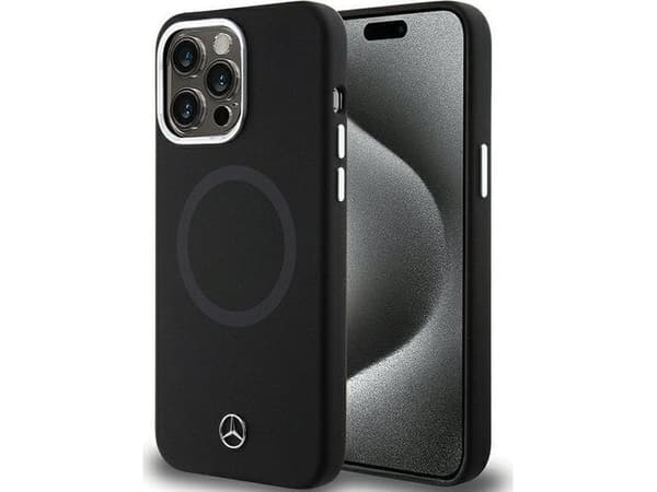 Mercedes MEHMP15L23SCMK iPhone 15 Pro 6.1" czarny/black hardcase Silicone Bicolor MagSafe