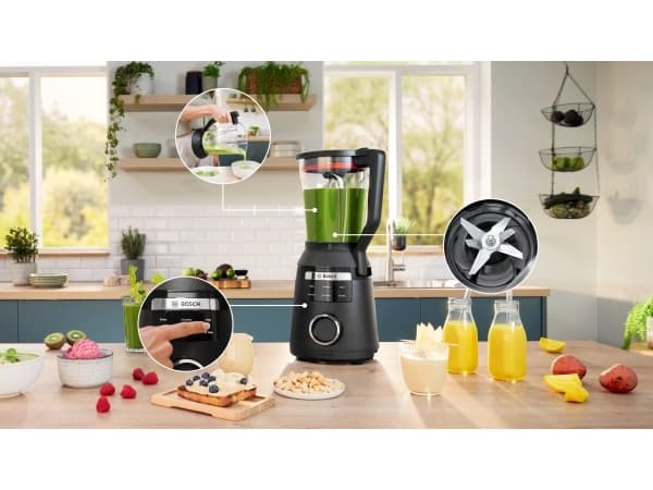 Bosch Serie 6 MMB6652B, Bänkmixer, 2 l, Iskrossning, 1 m, 1800 W, Svart