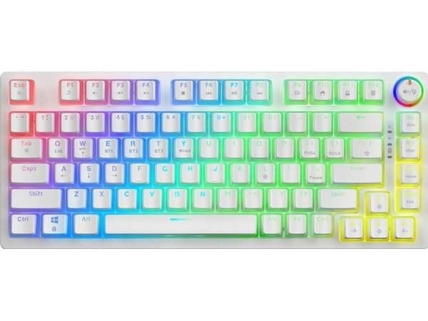 Savio Phenix WHITE GAT YEL PUD Tastatur Gaming USB + Bluetooth QWERTY American International White