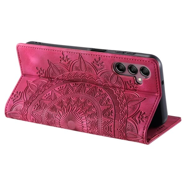 For Samsung Galaxy S25 Lommebok Deksel Shell Mandala Blomstermønster
