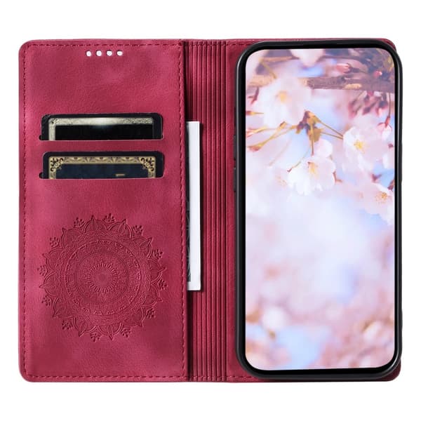 For Samsung Galaxy S25 Lommebok Deksel Shell Mandala Blomstermønster