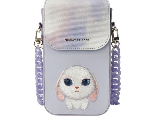 Nimmy torebka na telefon fioletowy/purple Big Eyed Pet 2.0 Rabbit