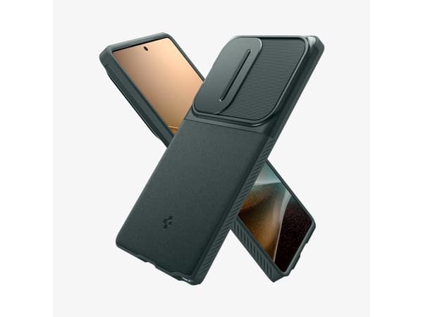 Spigen Galaxy S25 Ultra Case Optik Armor Abyss Green, Cover, Samsung, Galaxy S25 Ultra, 17.5 cm (6.9"), Green