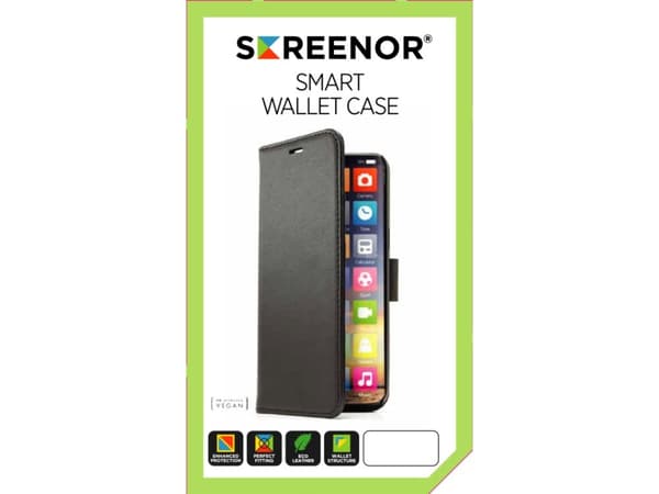 Screenor SMART, Plånbok, Samsung, Galaxy A36 / A56, 17 cm (6.7"), Svart