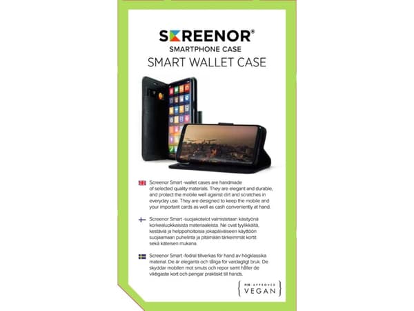 Screenor SMART, Plånbok, Samsung, Galaxy A36 / A56, 17 cm (6.7"), Svart