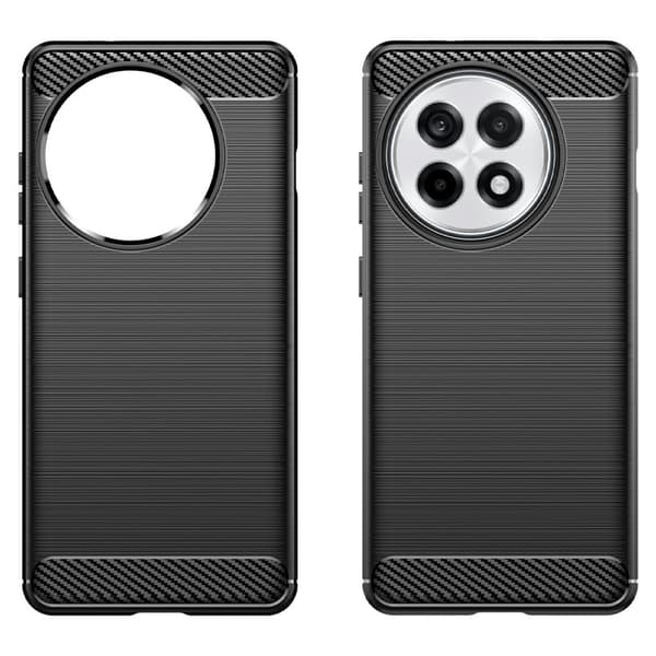Telefoncover TPU Shell Bagcover Carbon OnePlus 13R - Sort