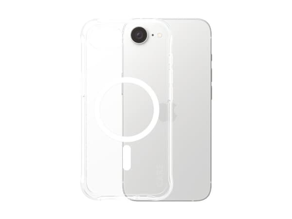PanzerGlass CARE by ® Fashionable Case Samba Transparent w. White Qi Compatible iPhone 16e, Apple, Apple - iPhone 16e, Dry application, Scratch resis