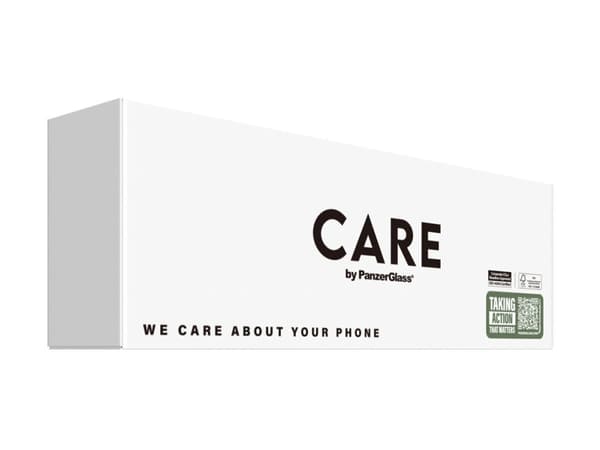 PanzerGlass CARE by ® Fashionable Case Samba Transparent w. White Qi Compatible iPhone 16e, Apple, Apple - iPhone 16e, Dry application, Scratch resis