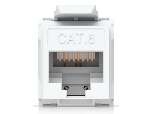 Ubiquiti UACC-Keystone-Jack-C6, Flat, Hvit, RJ-45, LSA, Hunkjønn, 23/26