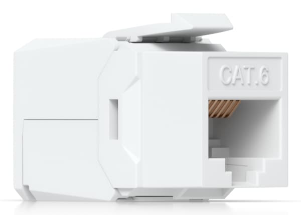 Ubiquiti UACC-Keystone-Jack-C6, Flat, Hvit, RJ-45, LSA, Hunkjønn, 23/26