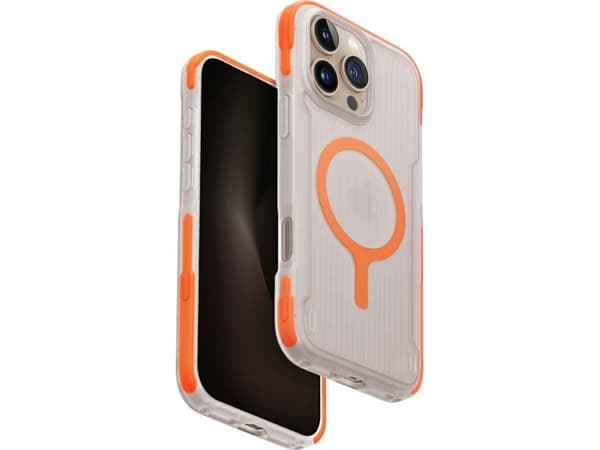 Orange Uniq Combat Active Magclick Ladedeksel til iPhone 16 Pro Max - Oransje