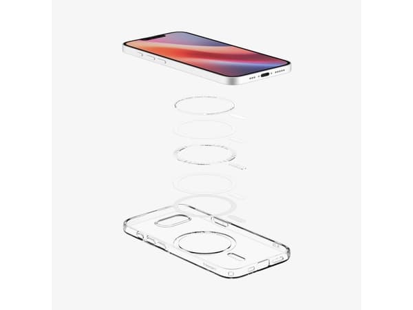 Spigen Liquid Crystal (MagFit) iPhone 16e Case Clear White, Cover, Apple, iPhone 16e, 15.5 cm (6.1"), Transparent, White