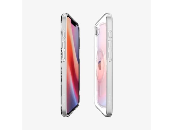 Spigen Liquid Crystal (MagFit) iPhone 16e Case Clear White, Cover, Apple, iPhone 16e, 15.5 cm (6.1"), Transparent, White