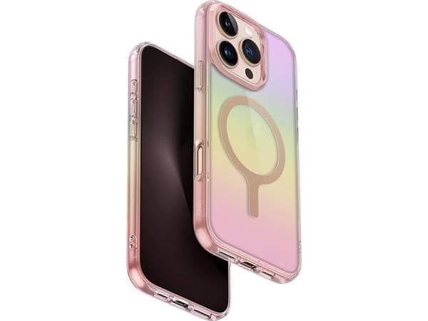 Dėklas Rožinė Uniq Iridescia Magclick Charging Case for iPhone 16 Pro - Rožinė