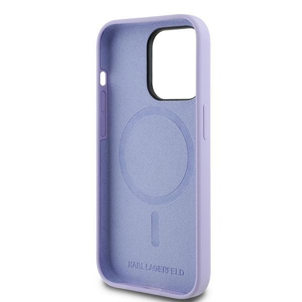Karl Lagerfeld iPhone 14 Pro Mobilskal MagSafe Karl&Choupette Ring - Lila