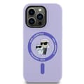Miniatyrbild 2 av 8: Karl Lagerfeld iPhone 14 Pro Mobilskal MagSafe Karl&Choupette Ring - Lila