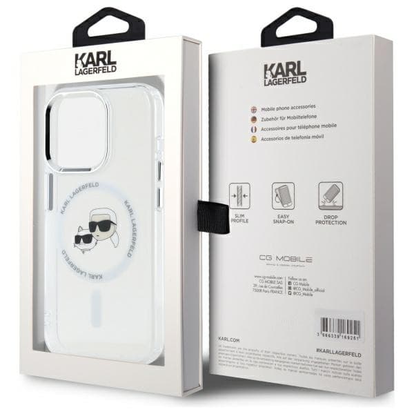 Karl Lagerfeld iPhone 15 Pro Max Mobilskal MagSafe IML Karl&Choupette