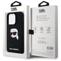Miniatyrbild 8 av 8: Karl Lagerfeld iPhone 15 Pro Mobilskal MagSafe Silikon Karl Head - Svart