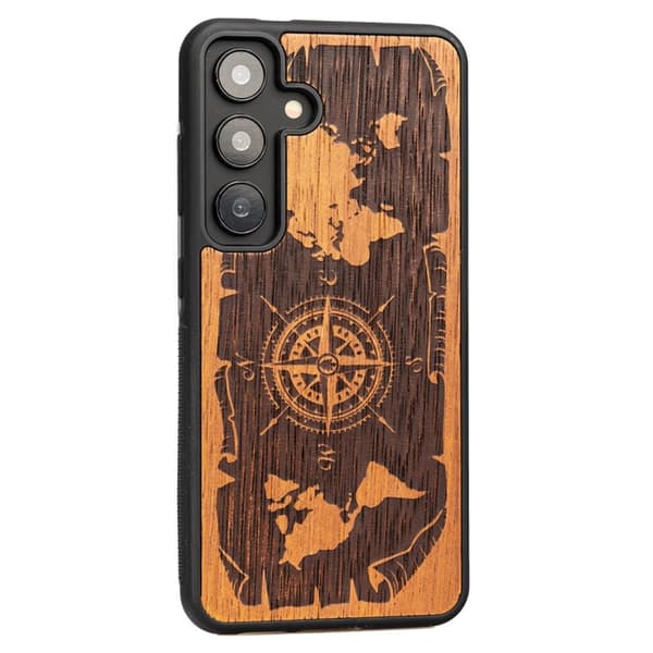 Bewood Galaxy A55 5G Mobilskal Compass Merbau