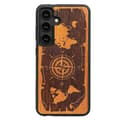 Miniatyrbild 1 av 4: Bewood Galaxy A55 5G Mobilskal Compass Merbau