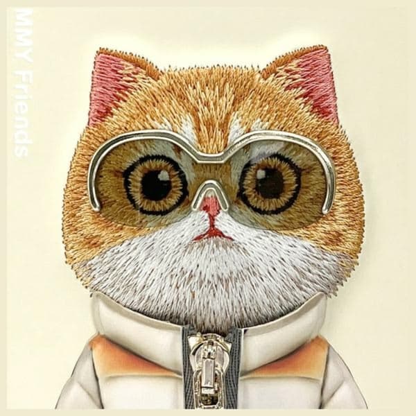 Nimmy iPhone 15 Mobilskal Cool & Cute 2.0 Cat - Khaki