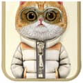 Miniatyrbild 10 av 11: Nimmy iPhone 15 Mobilskal Cool & Cute 2.0 Cat - Khaki