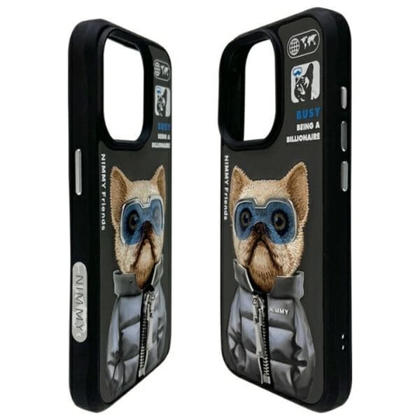 Nimmy iPhone 15 Pro Max Mobilskal Cool & Cute 2.0 Dog - Svart
