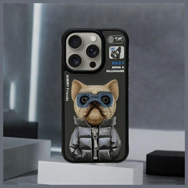 Nimmy iPhone 15 Pro Max Mobilskal Cool & Cute 2.0 Dog - Svart