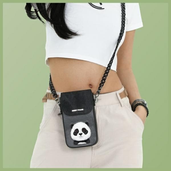 Nimmy Halsbandsfodral Big Eyed Pet 2.0 Panda - Svart