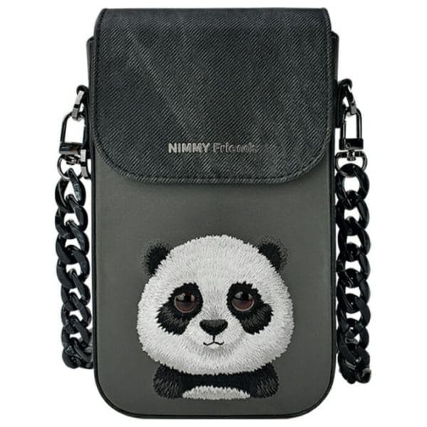 Nimmy Halsbandsfodral Big Eyed Pet 2.0 Panda - Svart