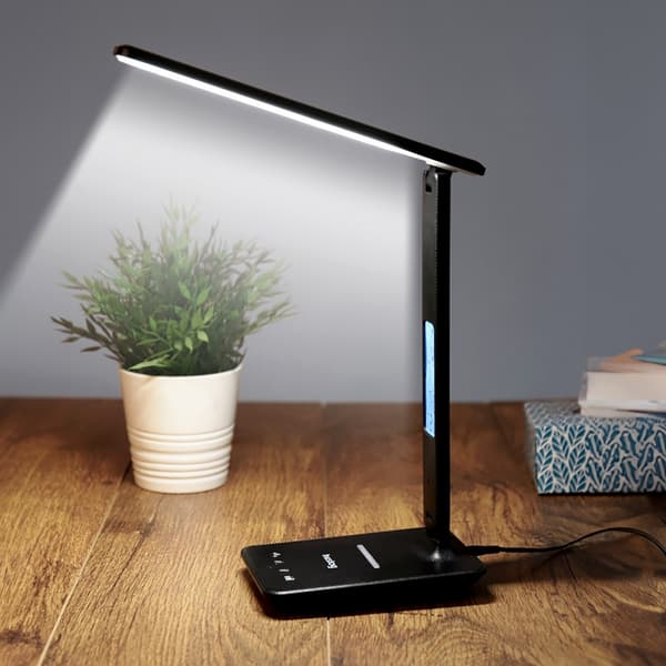 Huslog Lampa med Trådlös Laddare till Apple, Samsung, Xiaomi