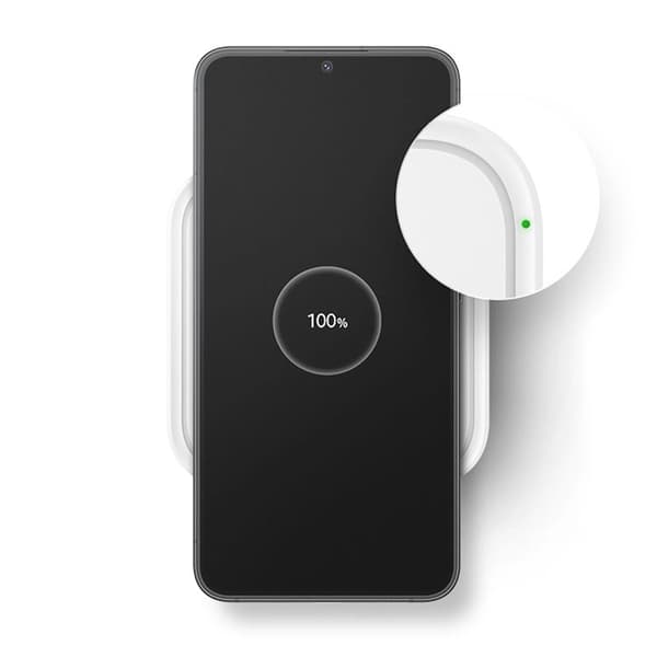 Samsung 15W Trådlös Laddare + Väggladdare - Vit