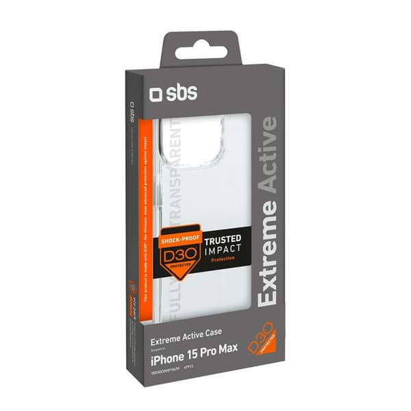 SBS iPhone 15 Pro Max Mobilskal D3O - Transparent