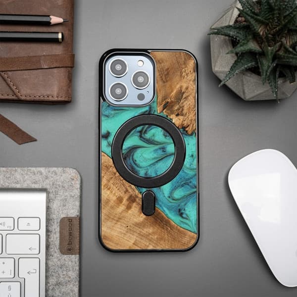 Bewood iPhone 15 Pro Max Mobilskal MagSafe Unique Turquoise