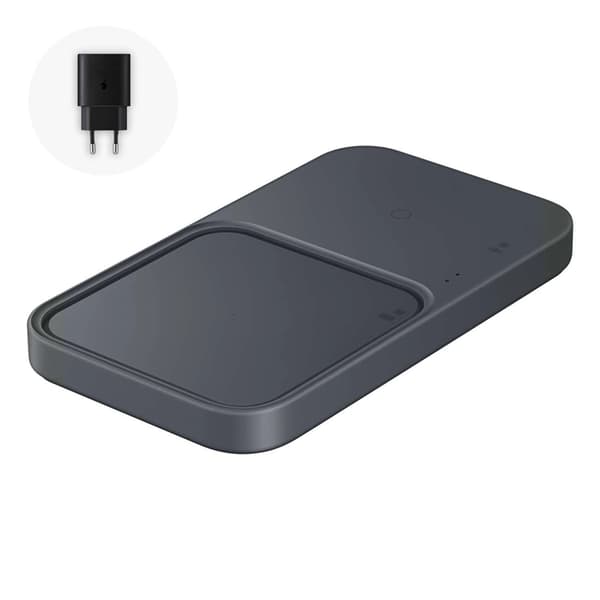 Samsung 15W Trådlös Laddare + Väggladdare och Kabel - Svart Grå