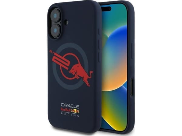 Etui Red Bull HC Silikoni ORBR20 Logo Punainen vuori iPhone 16 MagSafe granatowy iPhone 16 MagSafe granatowy
