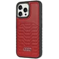 Miniatyrbild 2 av 5: Audi iPhone 15 Pro Mobilskal Magsafe Synthetic Läder -  Röd