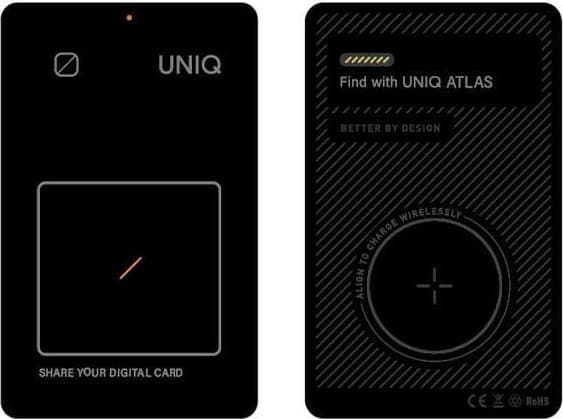 Dėklas UNIQ NFC Locator Atlasgrå/grafitt UNIQ-ATLASCARDTRK-GRAPHITE