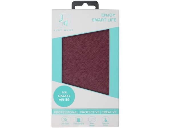 Just_Must Case Jm Stand Flip Case A56 Burgundy