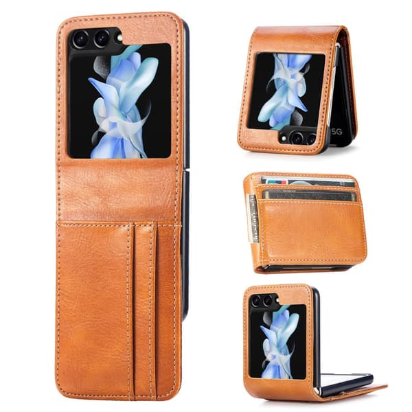 Galaxy Z Flip 6 5G - Stilrent Plånboksfodral med kortfack