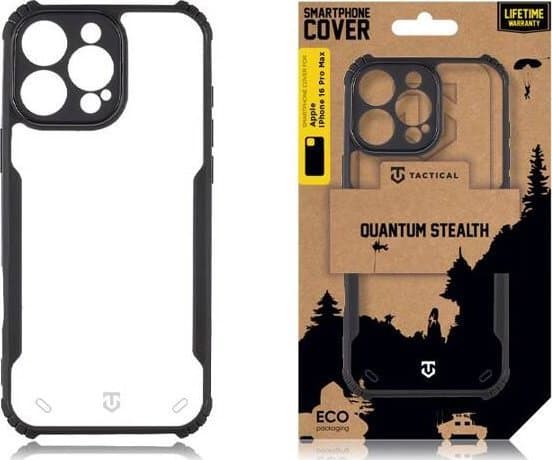 Tactical Quantum Stealth Kryt pro Apple iPhone 16 Pro Max Clear/Black