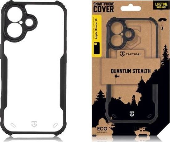 Tactical Quantum Stealth Kryt pro Apple iPhone 16 Clear/Black