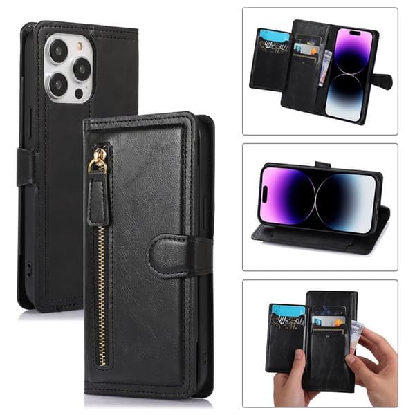 iPhone 14 Pro - Plånboksfodral med Smart Allt-i-Ett Design!