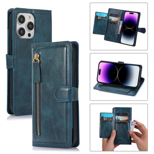 iPhone 14 Pro - Plånboksfodral med Smart Allt-i-Ett Design!