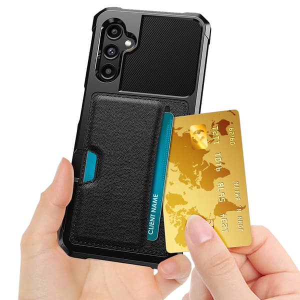Samsung Galaxy A15 - Fodral med Kortfack och Fullt Skydd