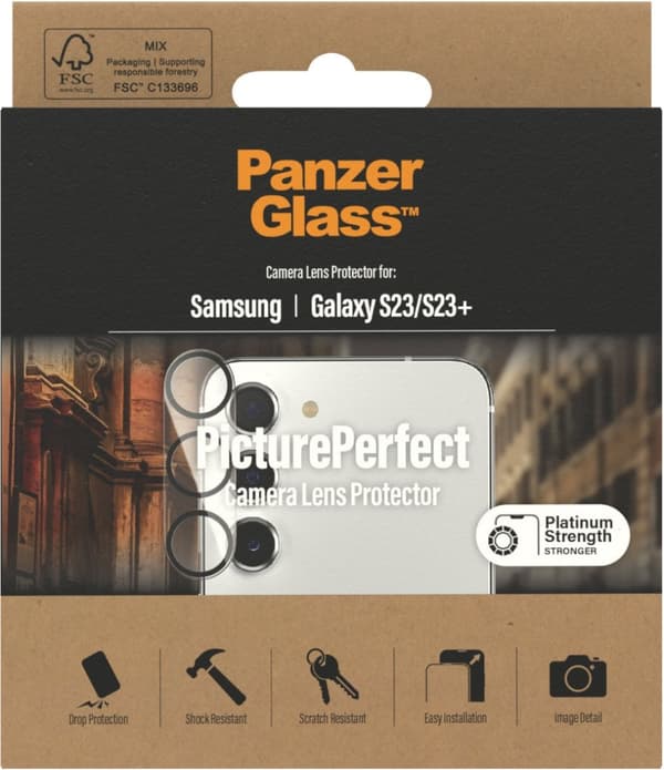 PanzerGlass PicturePerfect deksel til kameralinse, Samsung Galaxy S23 / S23+
