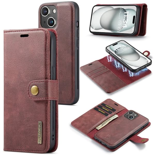iPhone 13 Plånboksfodral - Retro Design och Multifunktionalitet