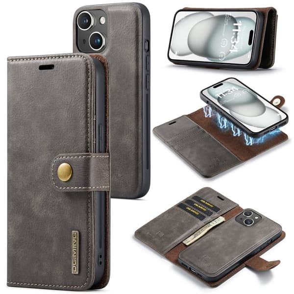 iPhone 13 Plånboksfodral - Retro Design och Multifunktionalitet