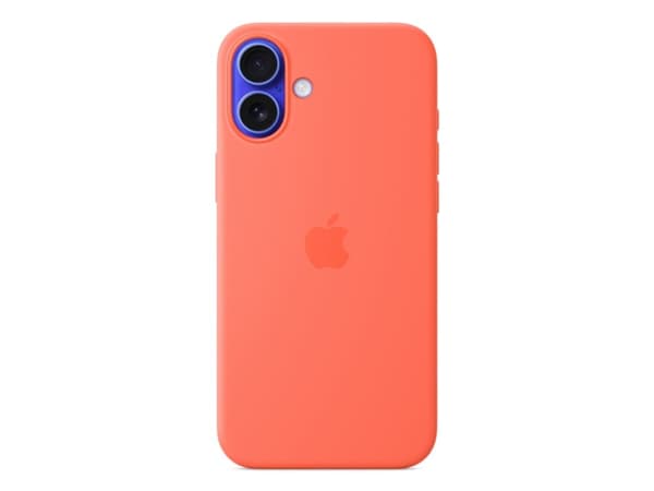 Apple - Baksidedeksel for mobiltelefon - MagSafe-samsvar - silikon - mandarin - for iPhone 16 Plus